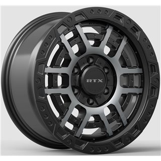 RTX | Valhalla 22x9.0 ET18 - Black Machined Red