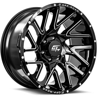 GT OFFROAD | AGGRESSION 17x9 ET12 - Gloss Black Milled