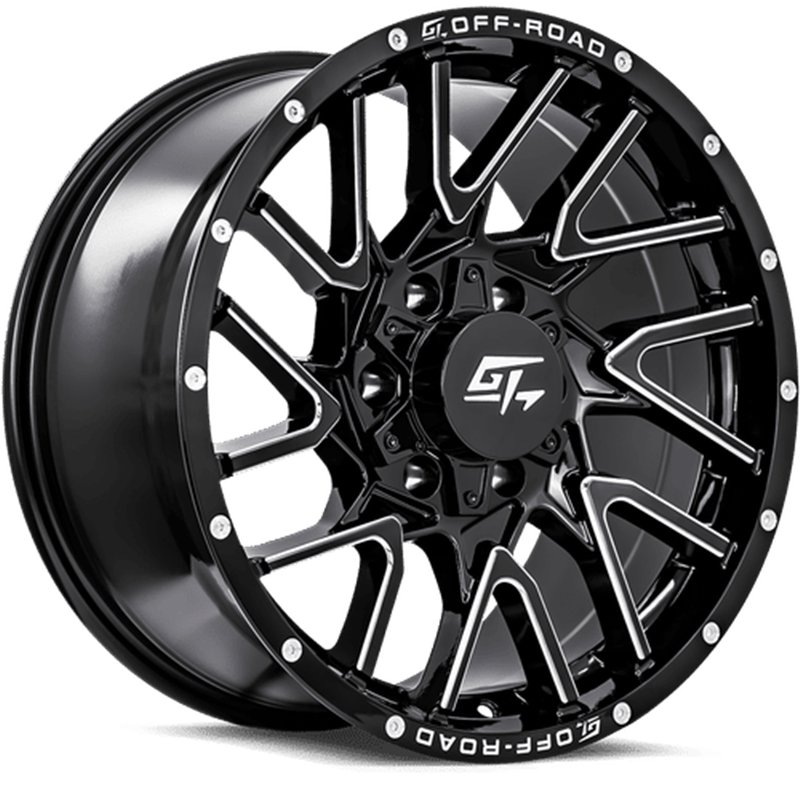GT OFFROAD | AGGRESSION 18x9 ET12 - Gloss Black Milled