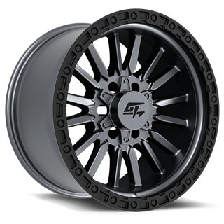 GT OFFROAD | CHAMBER 20x9 ET12 - Matte Gunmetal Centre / Black Lip