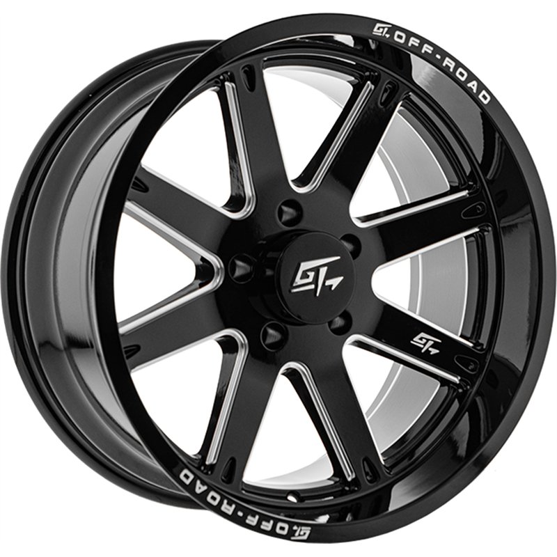 GT OFFROAD | INVASION 24x12 ET-44 - Gloss Black Milled
