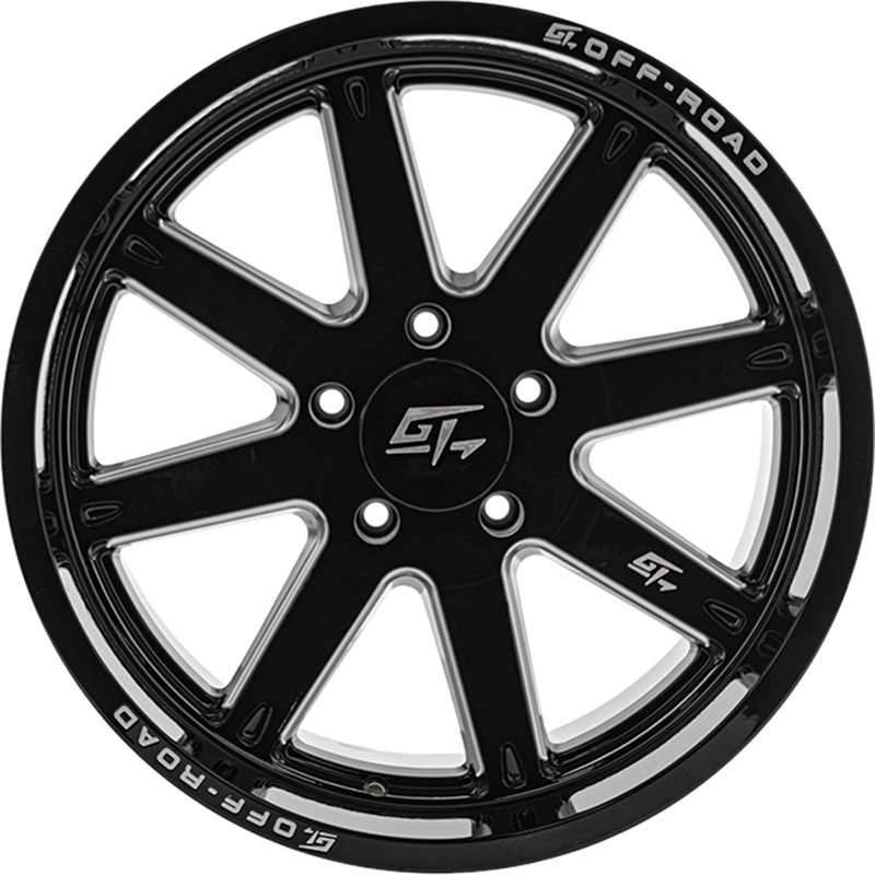 GT OFFROAD | INVASION 24x12 ET-44 - Gloss Black Milled