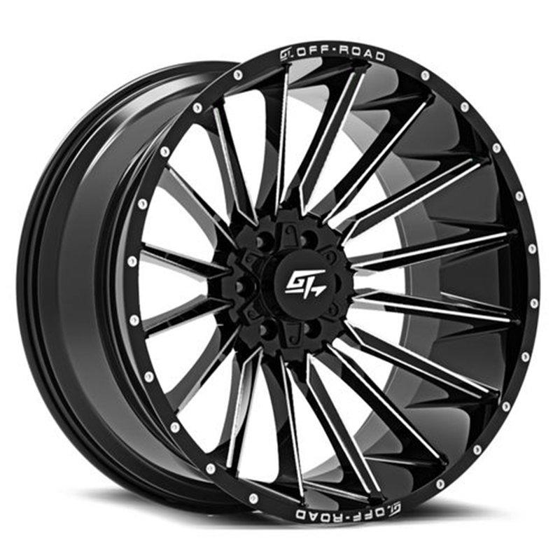 GT OFFROAD | STARK 20x10 ET-18 - Gloss Black Milled
