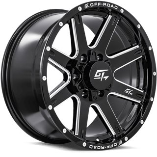 GT OFFROAD | INVASION 18x9 ET12 - Gloss Black Milled