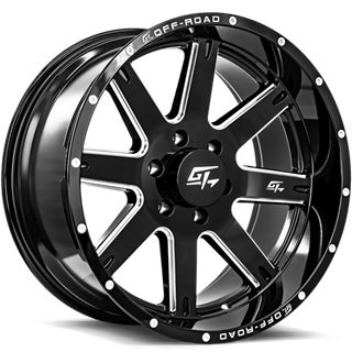 GT OFFROAD | INVASION 18x9 ET12 - Gloss Black Milled