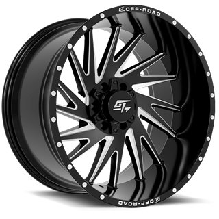GT OFFROAD | TOMAHAWK 20x9 ET12 - Gloss Black Milled