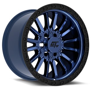 GT OFFROAD | CHAMBER 17x10 ET-18 - Black Ring / Midnight Blue Centre