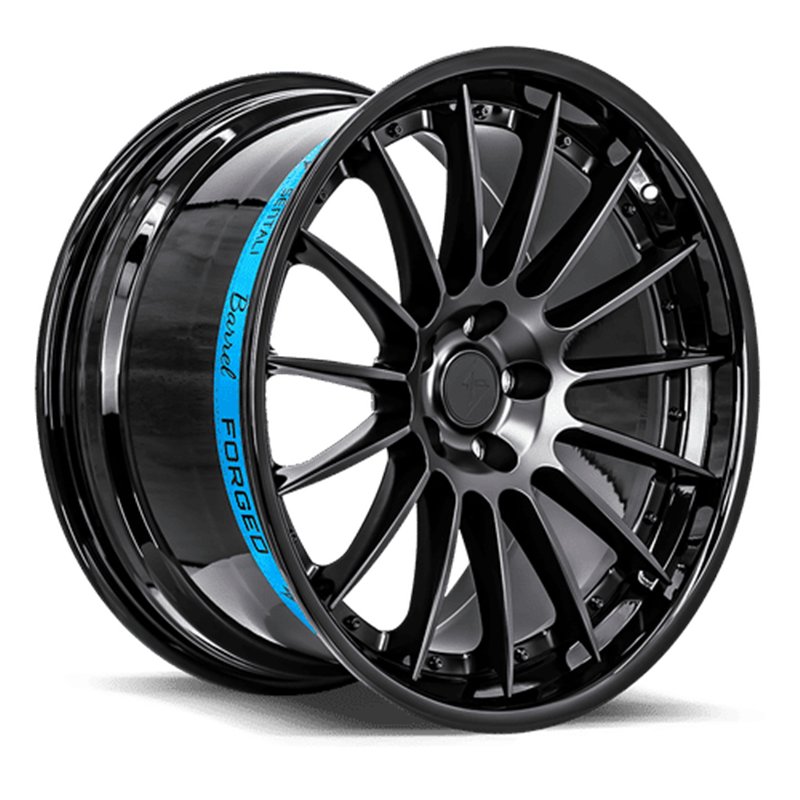 SENTALI BARREL | SB2 22x10.5 ET25 - Gloss Black Lip / Matte Black Centre
