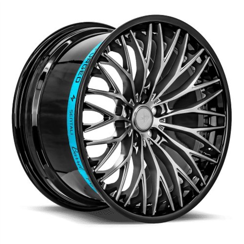 SENTALI BARREL | SB1 22x10.5 ET28 - Gloss Black Lip / Matte Gunmetal Centre