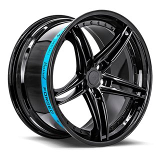 SENTALI BARREL | SB3 22x10.5 ET20 - Gloss Black Lip / Matte Black Centre