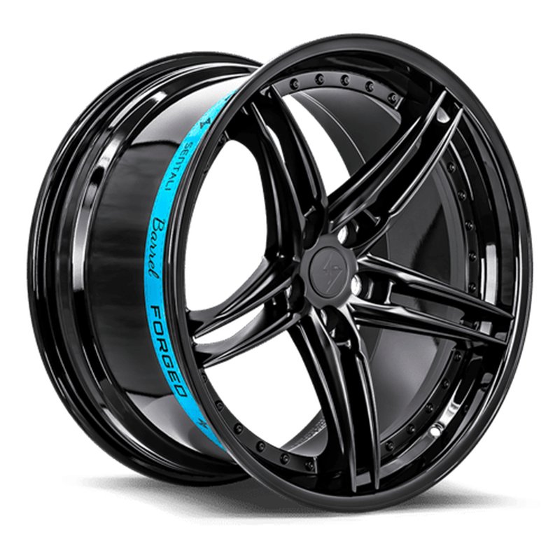 SENTALI BARREL | SB3 22x9.5 ET35 - Gloss Black Lip / Matte Black Centre