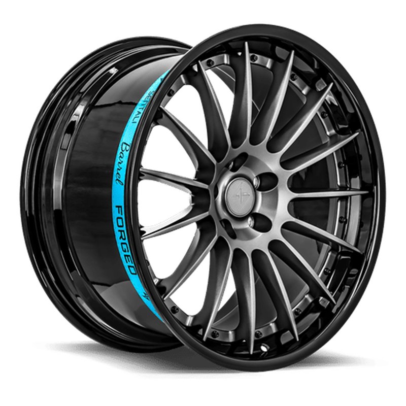 SENTALI BARREL | SB2 22x10.5 ET28 - Gloss Black Lip / Matte Gunmetal Centre