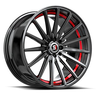 SPEC-1 RACING | SP-69 17x7.5 ET42 - Gloss Black / Red Under Cut