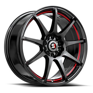 SPEC-1 RACING | SP-67 17x7 ET42 - Gloss Black / Red Line