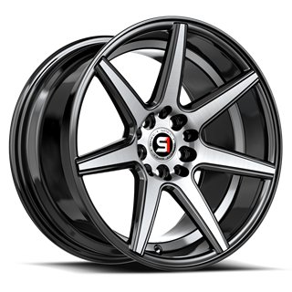 SPEC-1 RACING | SP-73 17x7.5 ET42 - Gloss Black Machined / Undercut