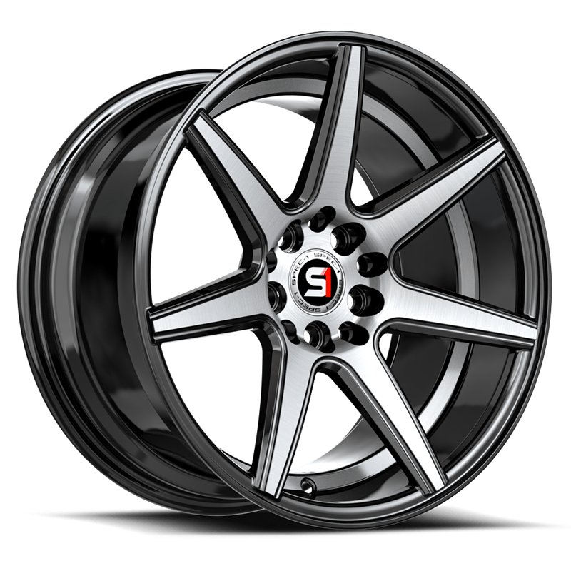 SPEC-1 RACING | SP-73 17x7.5 ET42 - Gloss Black Machined / Undercut