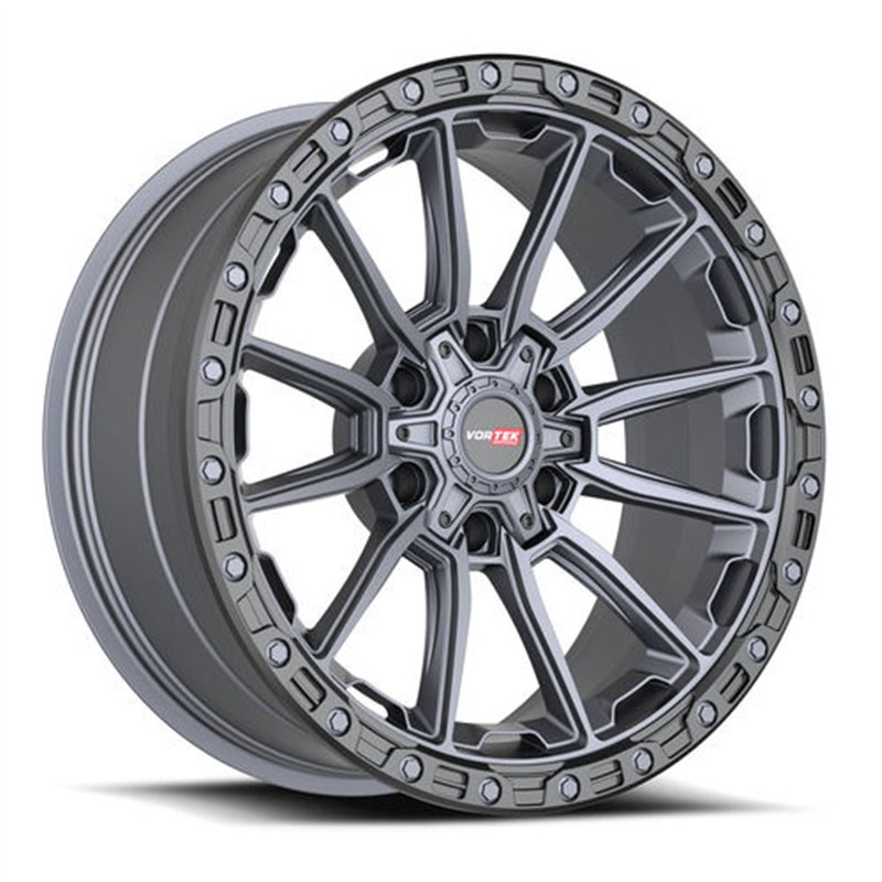 VORTEK | VRT-601 20x10 ET-12 - Matte Titanium Black Bead Ring