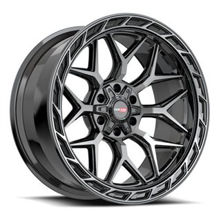 VORTEK | VRP-504 20x9 ET12 - Black Diamond Cut W/ Dark Tint