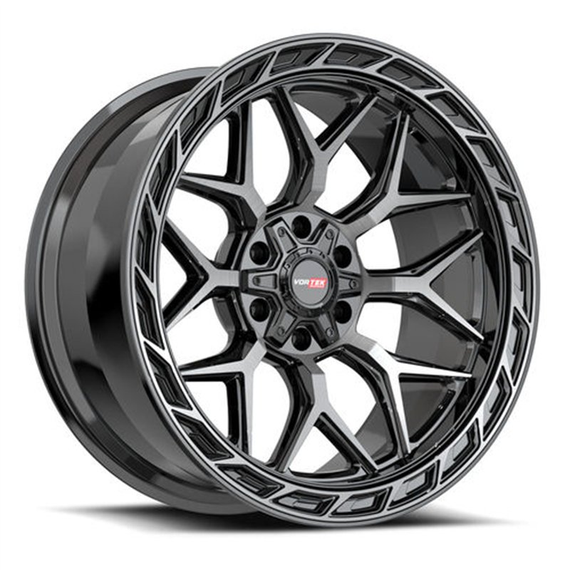 VORTEK | VRP-504 20x9 ET12 - Black Diamond Cut W/ Dark Tint