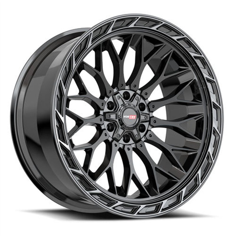 VORTEK | VRP-503 24x11 ET-24 - Black Diamond Cut Ring W/ Dark Tint