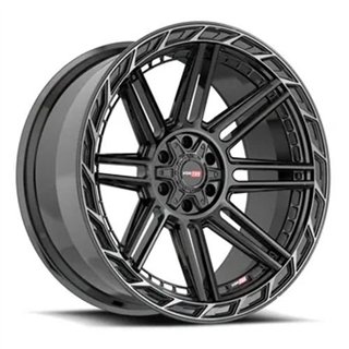 VORTEK | VRP-501 22x10 ET-18 - Black Diamond Cut Ring W/ Dark Tint