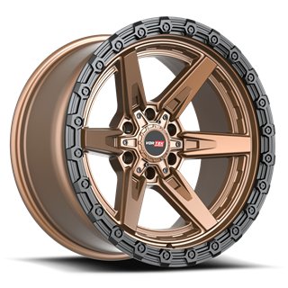 VORTEK | VRT-602 17x9 ET0 - Matte Bronze With Black Bead Ring