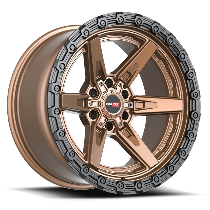 VORTEK | VRT-602 18x9 ET-12 - Matte Bronze With Black Bead Ring