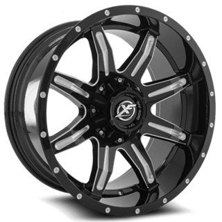 XF OFFROAD | XF-215 22x12 ET-44 - Gloss Black Milled