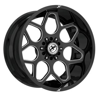 XF OFFROAD | XF-233 20x10 ET-12 - Gloss Black Milled