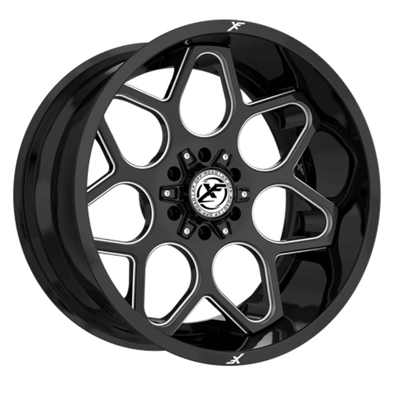 XF OFFROAD | XF-233 20x10 ET-12 - Gloss Black Milled