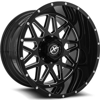 XF OFFROAD | XF-211 22x12 ET-44 - Gloss Black Milled