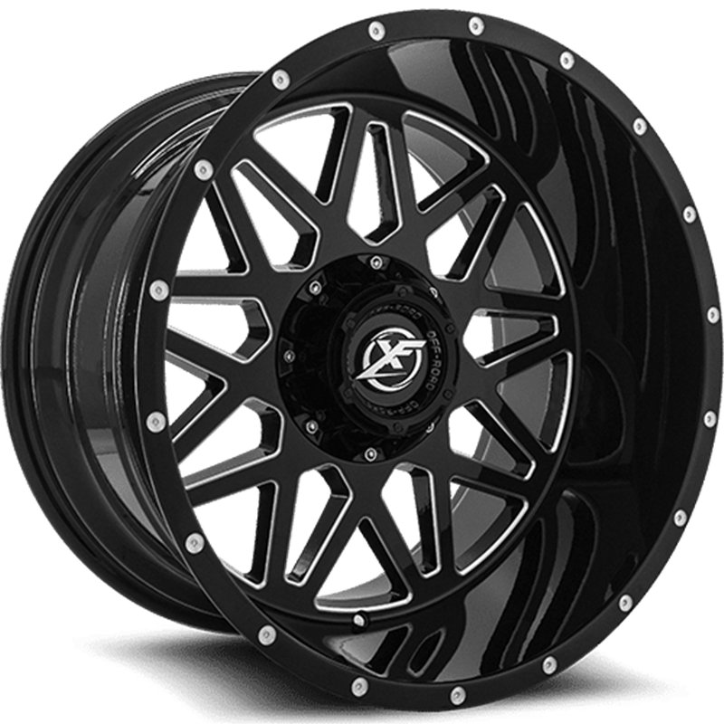XF OFFROAD | XF-211 22x12 ET-44 - Gloss Black Milled