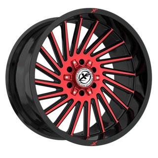 XF OFFROAD | XF-239 20x10 ET-12 - Black Machined Red