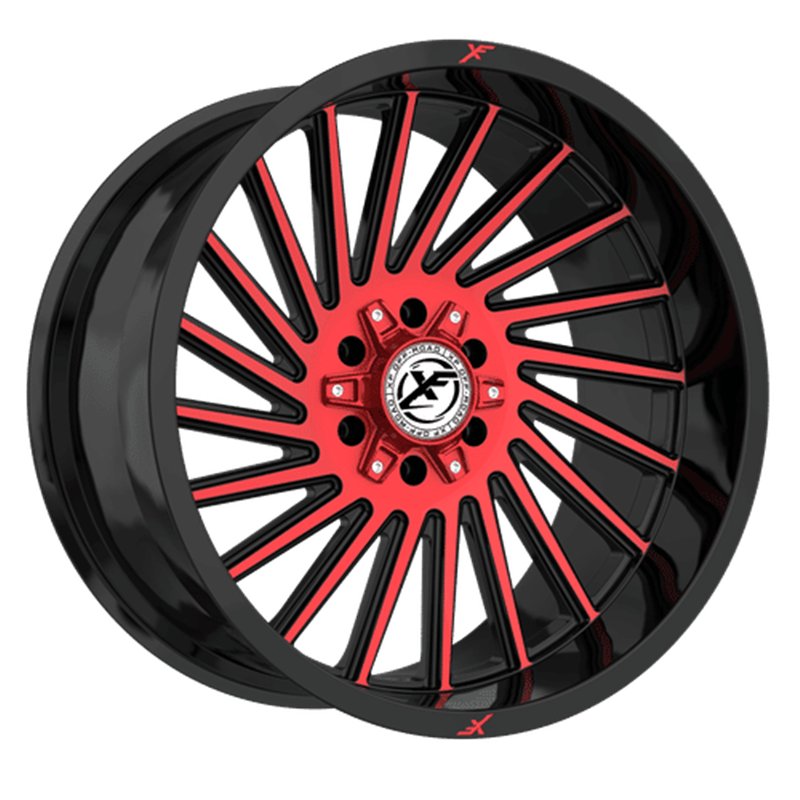 XF OFFROAD | XF-239 20x10 ET-12 - Black Machined Red