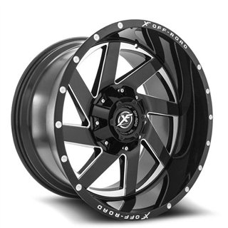 XF OFFROAD | XF-205 22x12 ET-44 - Gloss Black Milled