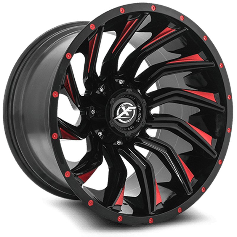 XF OFFROAD | XF-224 20x10 ET-12 - Gloss Black Red