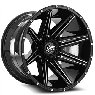 XF OFFROAD | XF-220 22x12 ET-44 - Gloss Black Milled