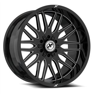 XF OFFROAD | XF-240 24x12 ET-44 - Gloss Black Milled