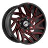 XF OFFROAD | XF-229 20x10 ET-12 - Gloss Black & Red Milled