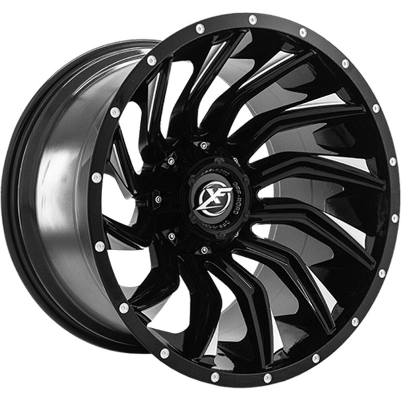 XF OFFROAD | XF-224 24x14 ET-76 - Gloss Black Milled