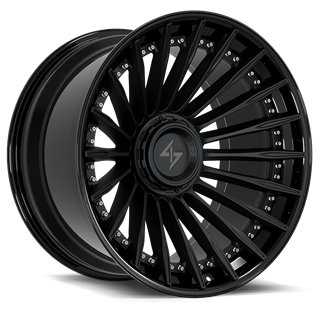 SENTALI BARREL FORGED XTREME | BFX1 22x10 ET-24 - Gloss Black Lip / Matte Black Centre