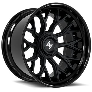 SENTALI BARREL FORGED XTREME | BFX2 24x12 ET-44 - Gloss Black Lip / Matte Black Centre