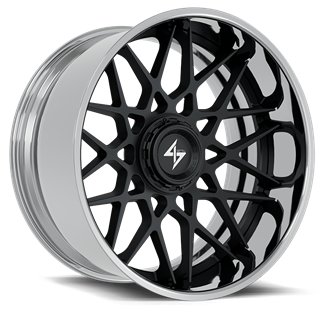 SENTALI BARREL FORGED XTREME | BFX5 22x12 ET-44 - Polished Lip / Gloss Black Centre