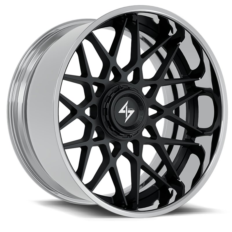 SENTALI BARREL FORGED XTREME | BFX5 22x12 ET-44 - Polished Lip / Gloss Black Centre