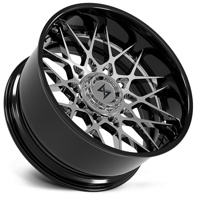 SENTALI BARREL FORGED XTREME | BFX5 22x12 ET-44 - Gloss Black Lip / Chrome Centre