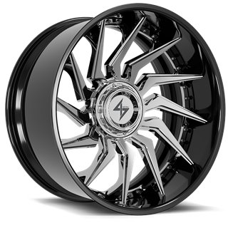 SENTALI BARREL FORGED XTREME | BFX4 22x12 ET-44 - Gloss Black Lip / Chrome Centre