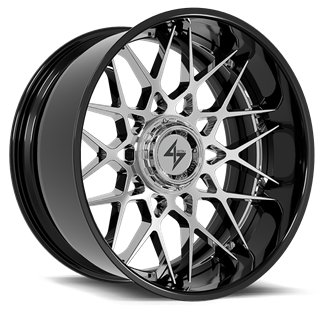 SENTALI BARREL FORGED XTREME | BFX5 24x14 ET-76 - Gloss Black Lip / Chrome Centre