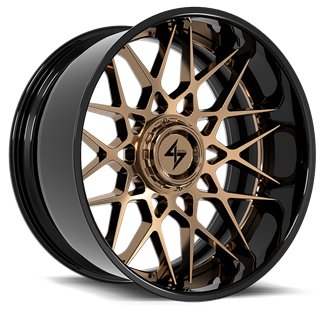 SENTALI BARREL FORGED XTREME | BFX5 22x12 ET-44 - Gloss Black Lip / Gloss Bronze Centre