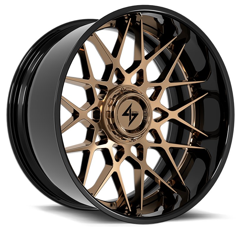 SENTALI BARREL FORGED XTREME | BFX5 22x12 ET-44 - Gloss Black Lip / Gloss Bronze Centre