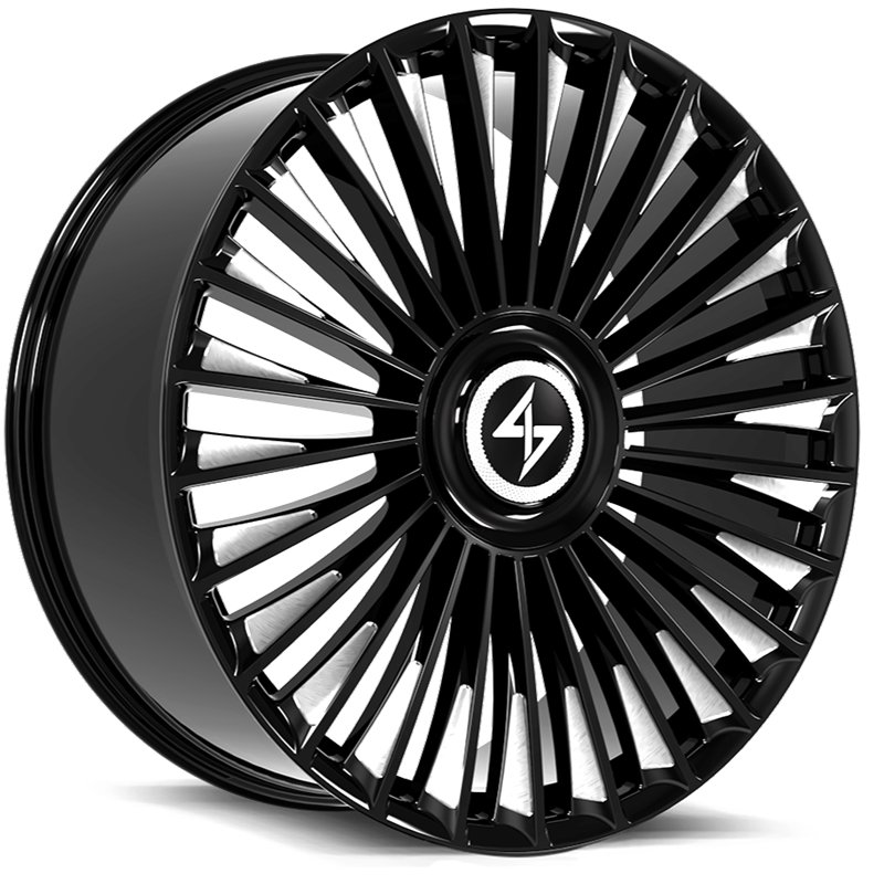 SENTALI LUXX | TURBINE 24x10 ET30 - Gloss Black Milled Tips